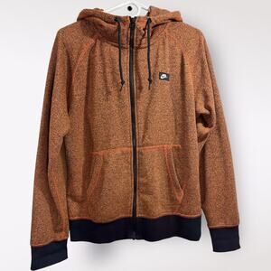 Nike Full Zip Hoodie‎ Red Tag Men's Size Small Marbled Activewear Soft Orange